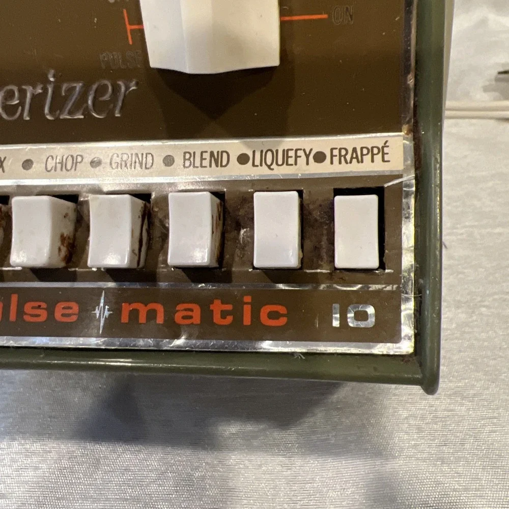 Osterizer Imperial Pulse Matic 10 Vintage Blender Touch-N-Pulse Green Tested